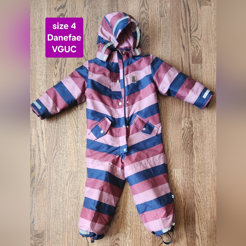 Danefae Striped Kids' Snowsuit Size 4